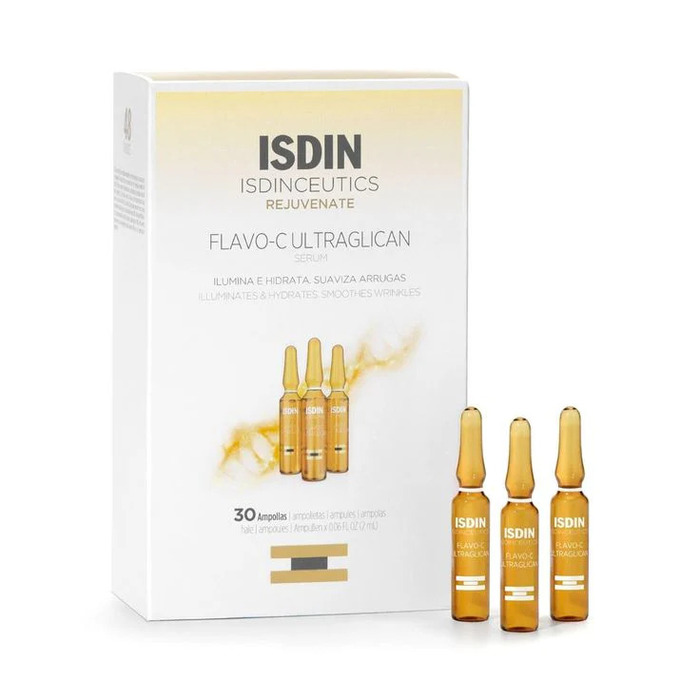 ISDIN FLAVO-C ULTRAGLICAN SERUM ANTIOXYDANT JOUR B30 AMPOULES