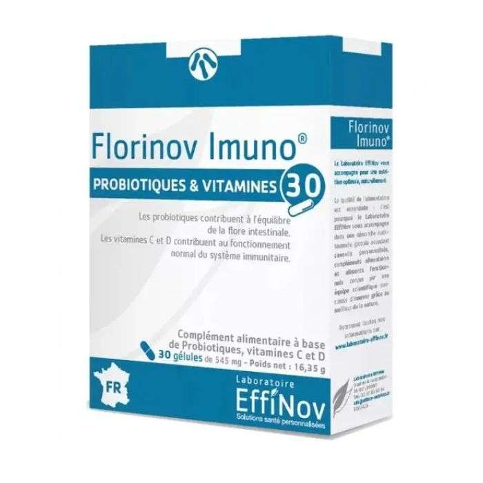 EFFINOV FLORINOV IMUNO IMMUNITE PROBIOTIQUE ET VITAMINES B30 GELULES